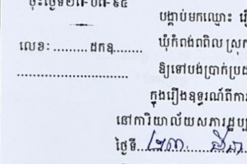 ដីកាបង្គាប់ឱ្យចូលមកបង់ប្រាក់ប្រដាប់ក្តីក្រៅពីពន្ធ